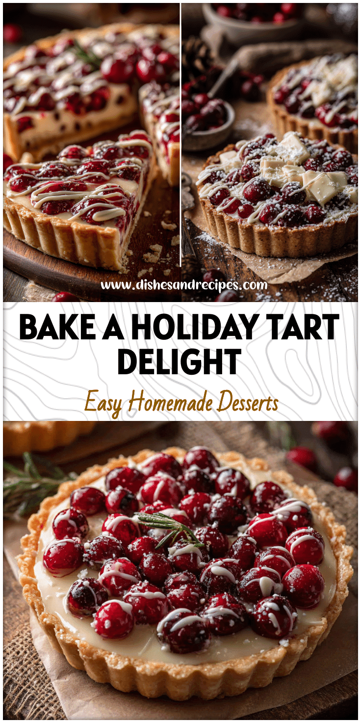 Cozy Cranberry Tart with White Chocolate – Holiday Pies Favorite
